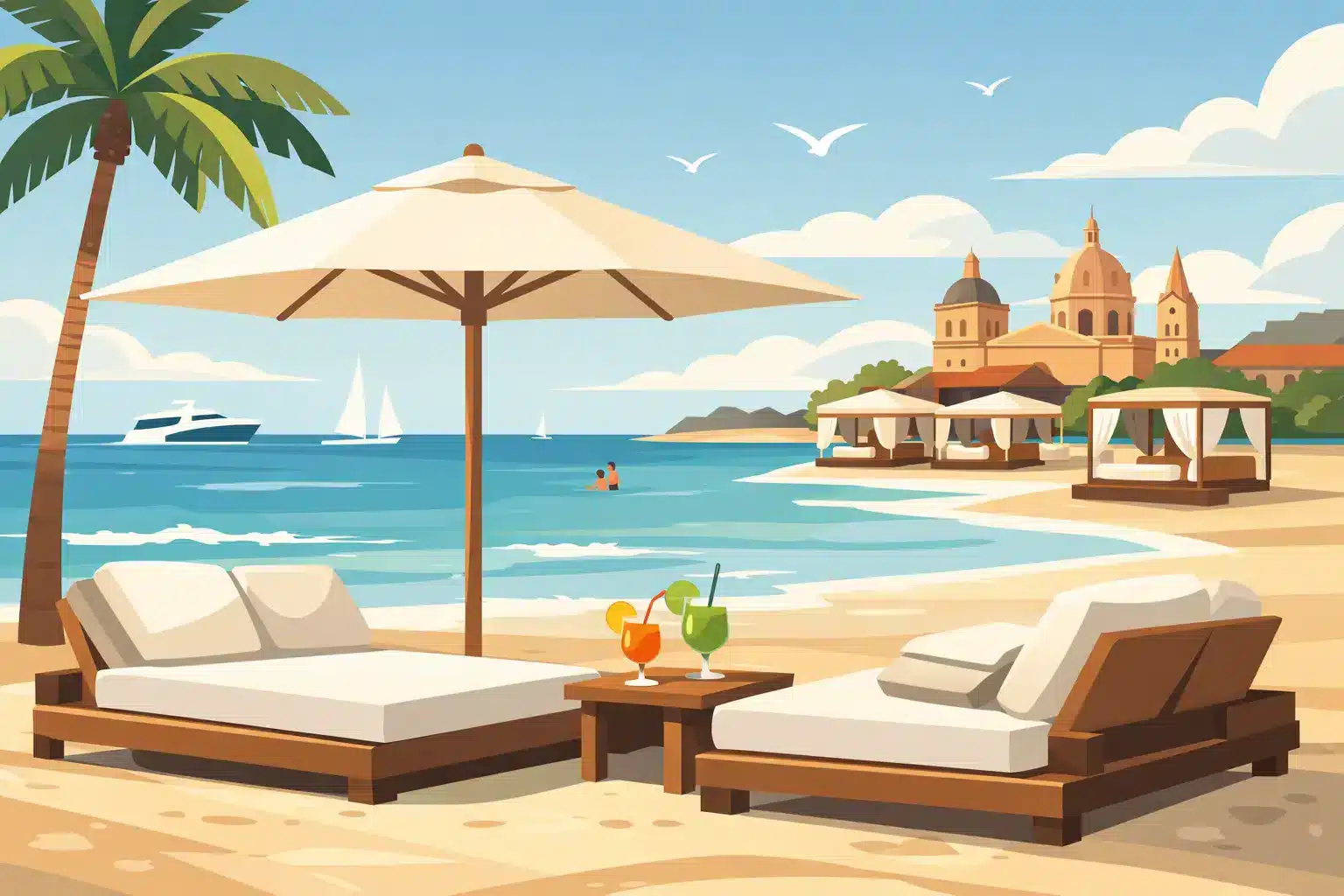 Beach Bed Reservations for a Cartagena Escape