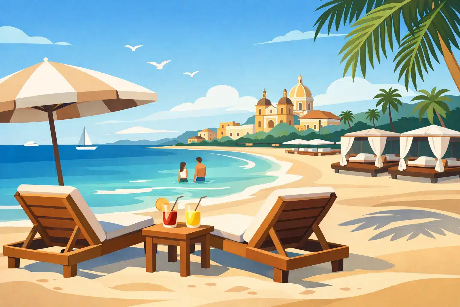Beach Lounges: A Better Cartagena Beach Day
