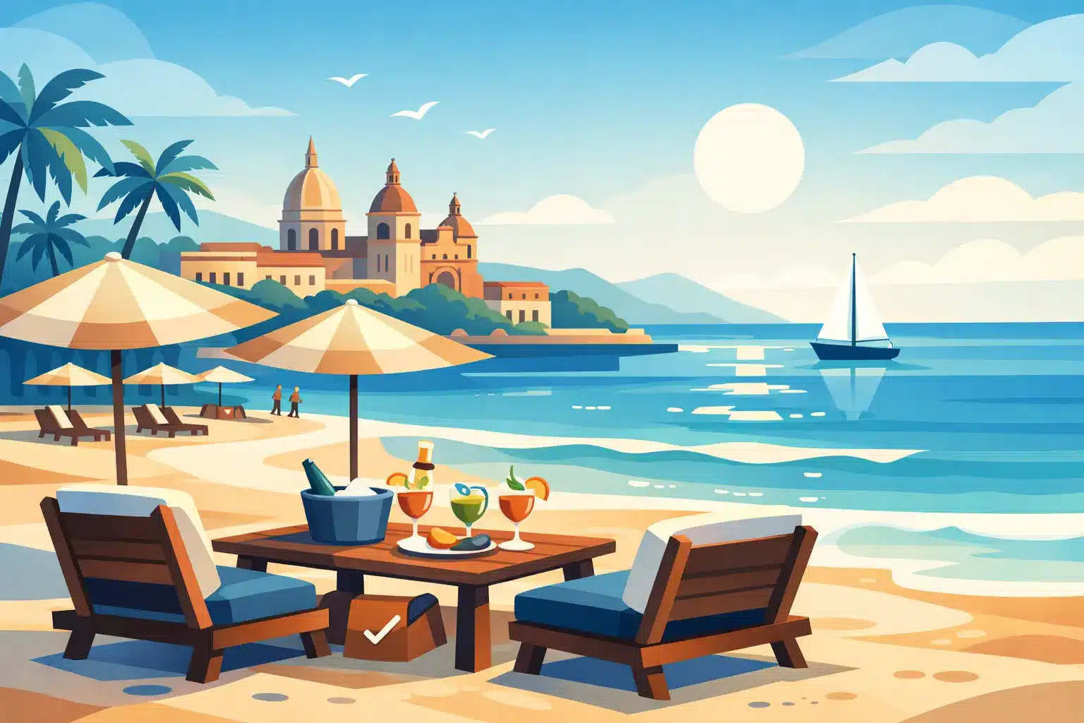 Beach Table Booking for a Better Cartagena Day